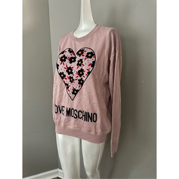 LOVE MOSCHINO Intarsia-knit wool-blend sweater - Picture 6 of 10